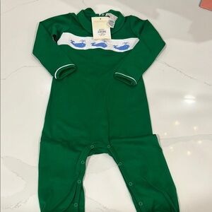 The Beaufort Bonnet Company Green and White Footies